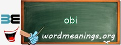 WordMeaning blackboard for obi